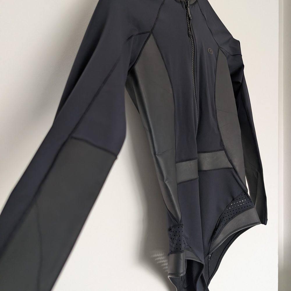 Rip Curl Black Long-Sleeve Front-Zip One-Piece Swimsuit - Picture 3 of 7